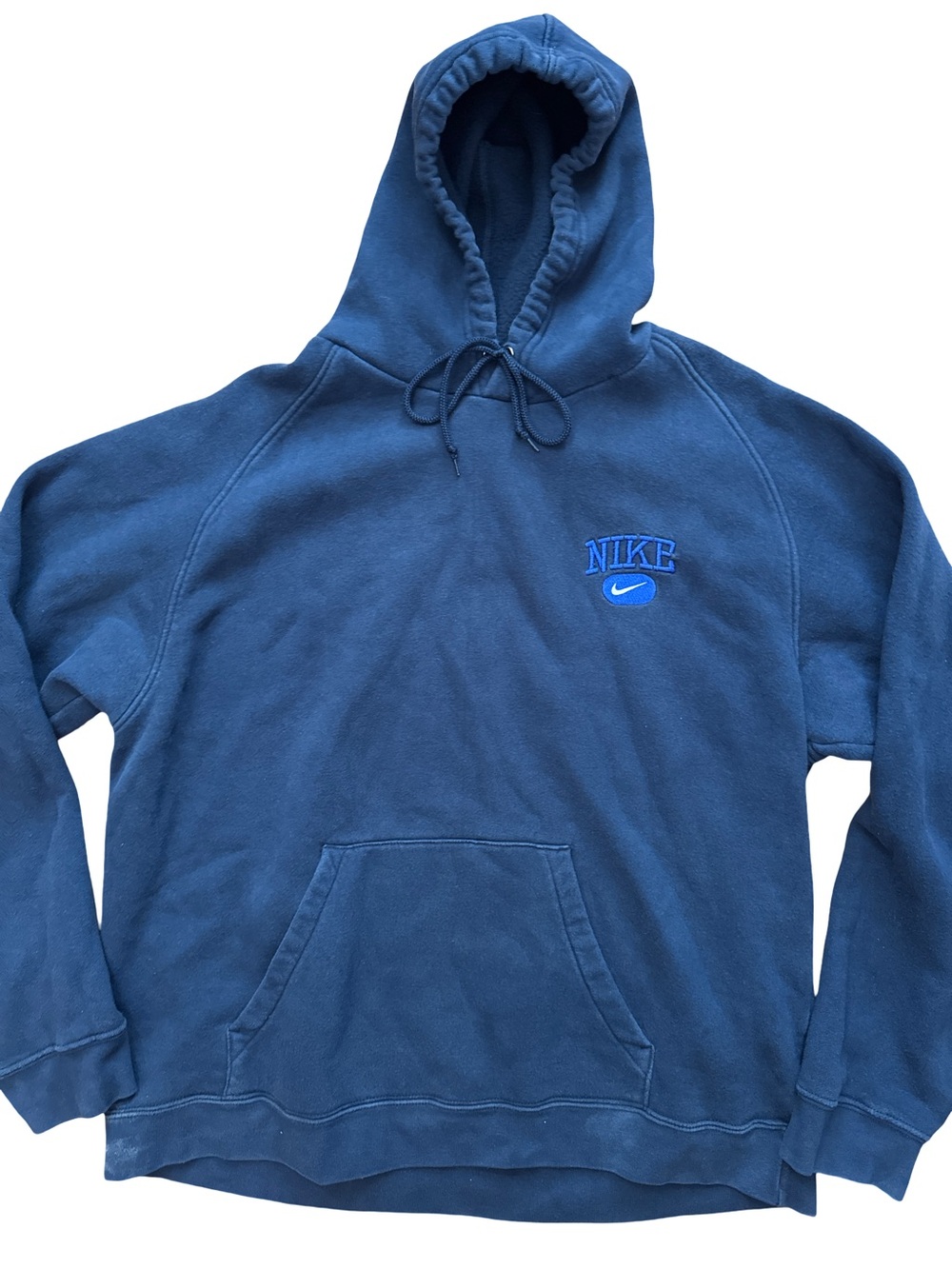 Vintage 2000’s Nike Men’s Navy Blue Hoodie Size XL Nike Logo Hooded Y2K Street